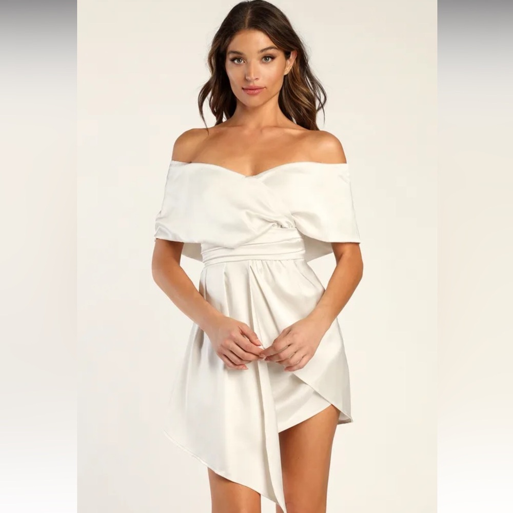 Lulus Ivory Asymmetrical Dress